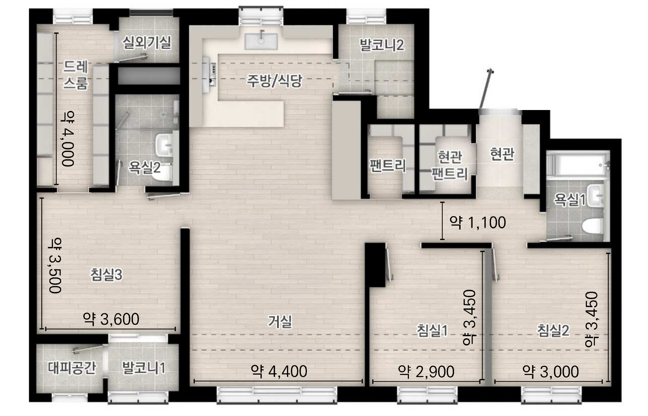 전용 84㎡ 평면도